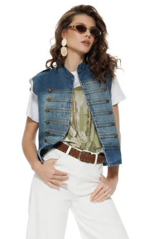 Vesta dama blug albastru army safari summer 2026