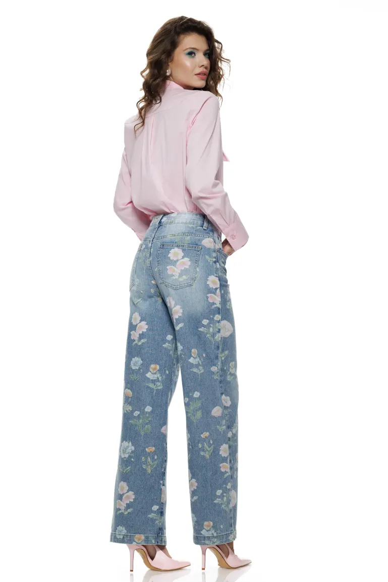Camasa dama eleganta roz din bumbac usor elastic cu esarfa innodata picture - 2