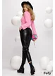 Pulover dama premium scurt supersoft pufos roz bonbon