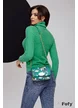 Pulover dama premium verde tonic pufos si calduros