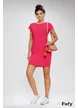 Rochie dama sport din bumbac ciclame cu buzunare laterale