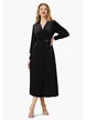 Rochie eleganta de ocazie din catifea neagra cu strasuri argintii fusta plisata si curea