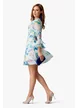 Rochie eleganta din organza cu imprimeu floral decolteu petrecut  verde