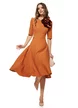 Rochie eleganta Fofy caramel cu floare detasabila mocca mouse