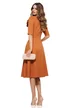 Rochie eleganta Fofy caramel cu floare detasabila mocca mouse