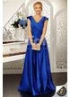Rochie lungă elegantă din tafta albastră