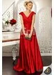 Rochie lungă elegantă din tafta roșie