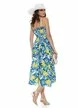 Rochie midi de vara imprimeu Amalfi cupe buretate