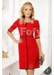 Rochie Fofy roșie cu inserții decorative