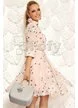 Rochie roz diafană cu imprimeu floral discret