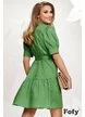 Rochie stil camasa din bumbac verde