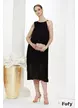 Rochie versatila zi/seara de vara plisata cu floare detasabila din voal plisat negru