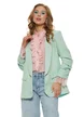 Sacou dama elegant verde menta maneca cu pliuri