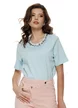 Tricou damă baby blue premium cu aplicatii silverstone