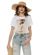 Tricou dama din bumbac premium pelicula aurie bej girl safari summer 2026