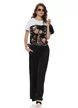 Tricou dama premium imprimeu baroc floral pe matase de vascoza 