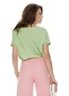 Tricou dama verde menta din bumbac premium croi lejer