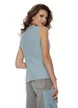 Vesta dama eleganta baby blue premium cu nasturi metalici aurii