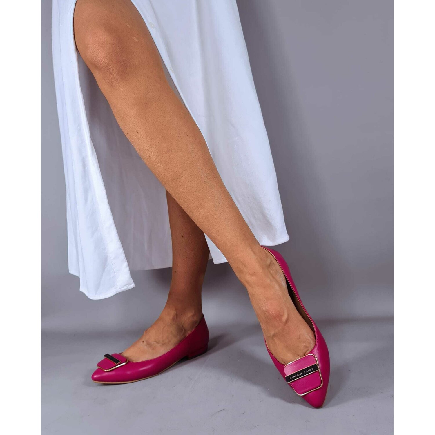 Balerini Piele Naturala Fuxia Tao