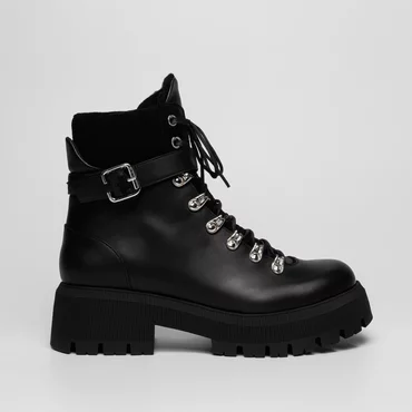 Bocanci Negrii din Piele Naturala Vladis cu catarama