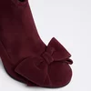 Botine dama Piele Naturala Bordo camoscio cu funda Bow picture - 3