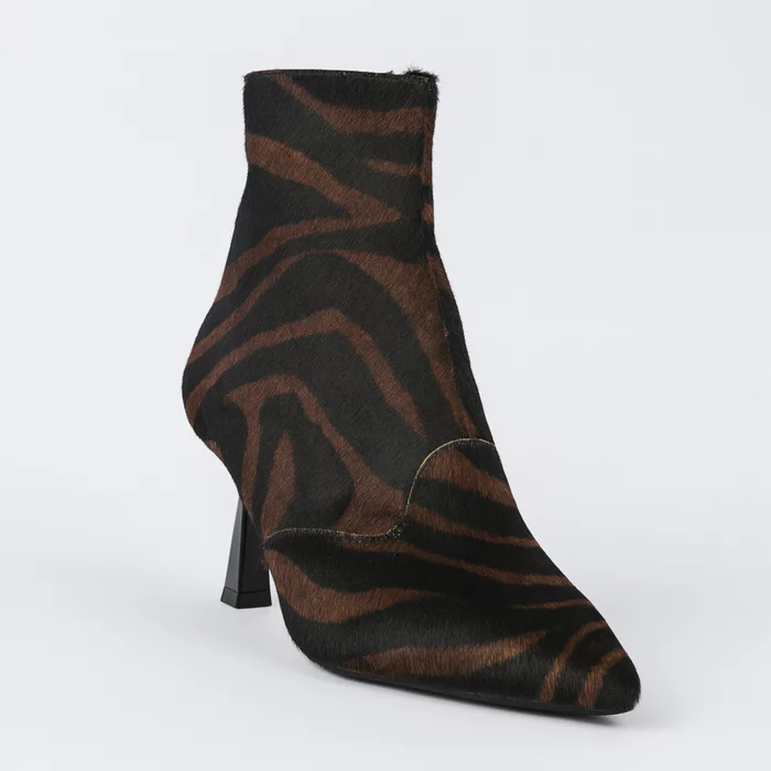 Botine elegante Piele Naturala imprimeu leopard Elara picture - 3