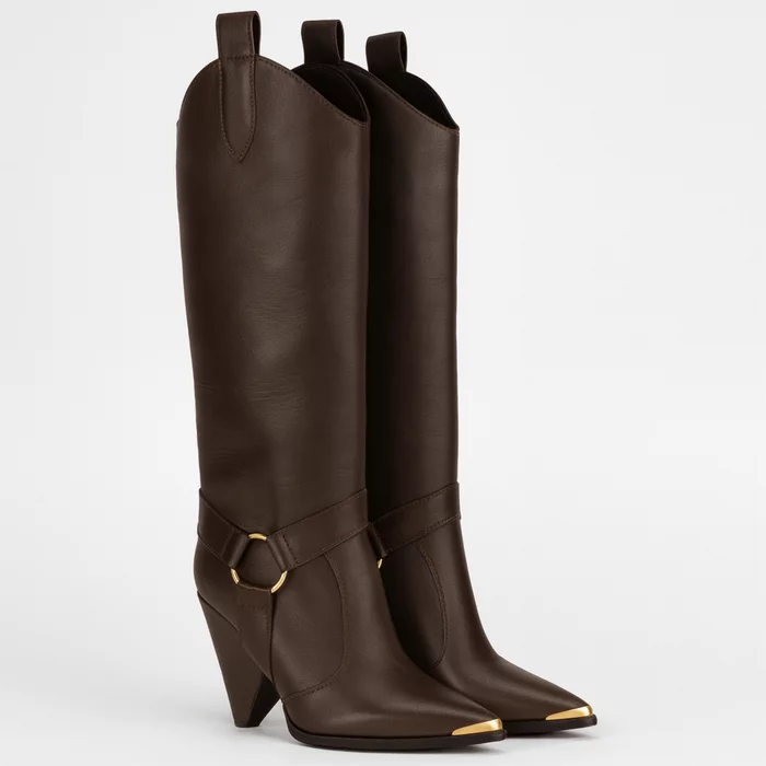 Cizme dama Maro ciocolata din Piele Naturala Carola picture - 3