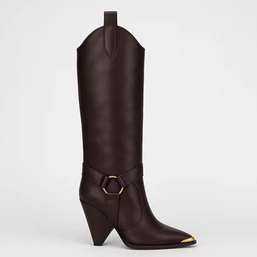 Cizme dama Maro ciocolata din Piele Naturala Carola