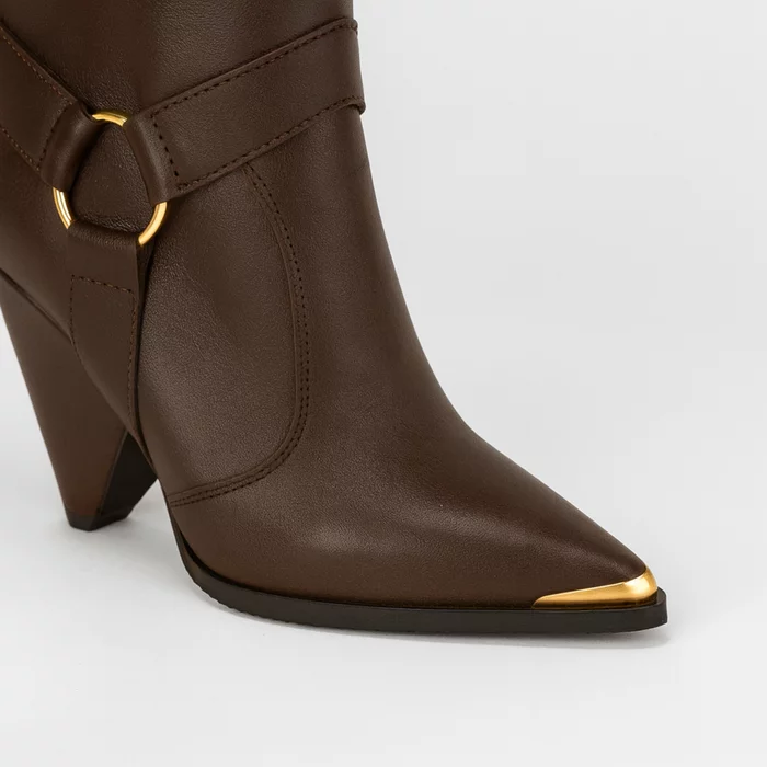 Cizme dama Maro ciocolata din Piele Naturala Carola picture - 4