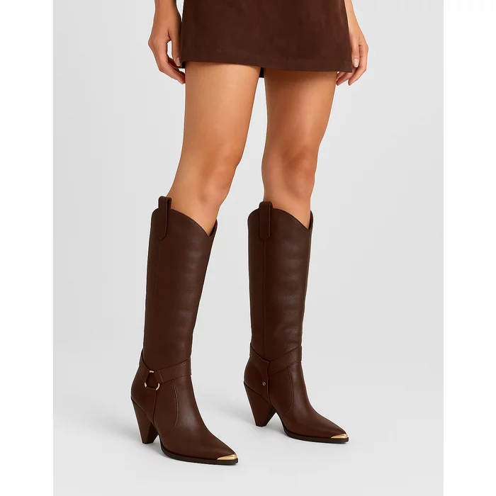 Cizme dama Maro ciocolata din Piele Naturala Carola picture - 5