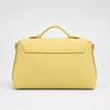 Geanta dama din Piele Naturala Galben lemon Minimal picture - 3