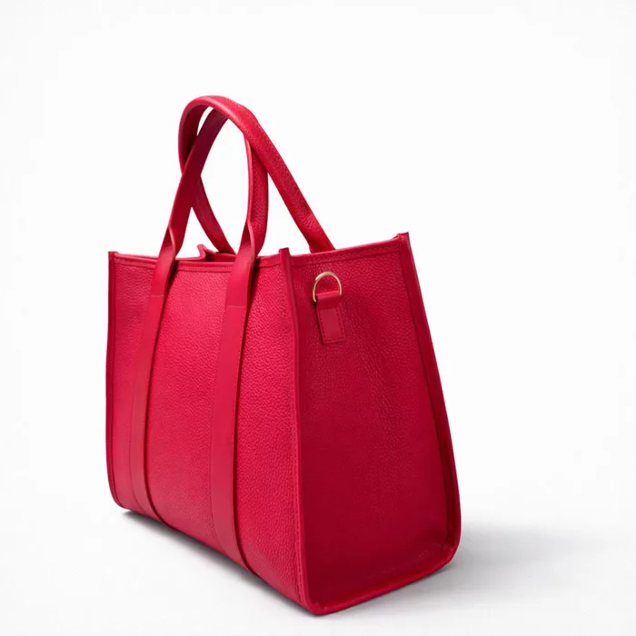 Geanta dama Piele Naturala bizon Rosu Icon picture - 3