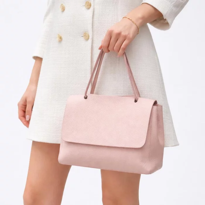 Geanta dama Piele Naturala Roz pudra Paloma picture - 2