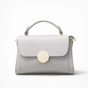 Geanta din Piele Naturala Gri Atelier