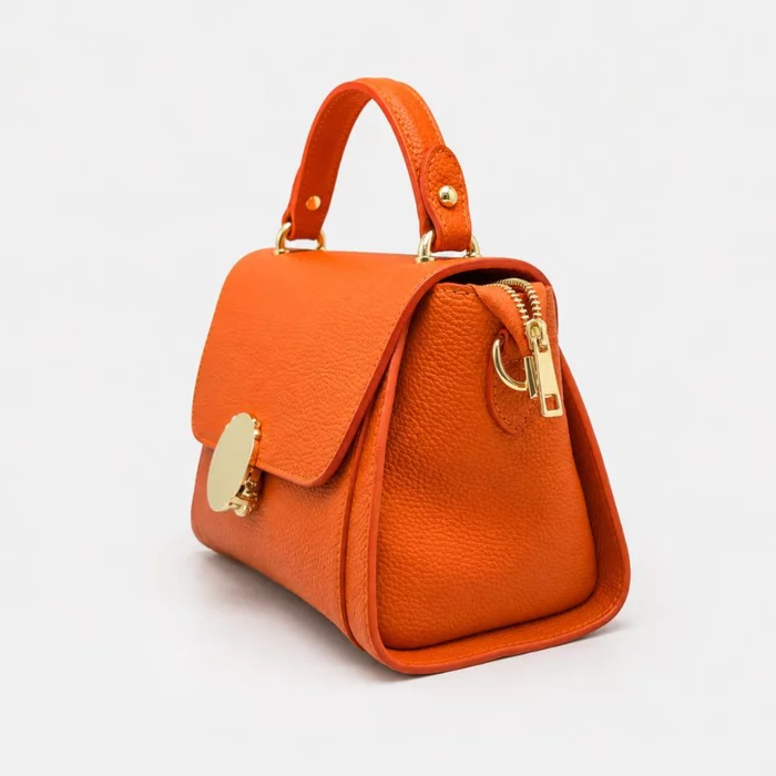Geanta din Piele Naturala Orange Atelier picture - 4