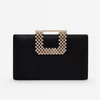 Geantă Elegantă Capri Neagră cu Cristale Aurii – Clutch de Lux pentru Evenimente Speciale picture - 2