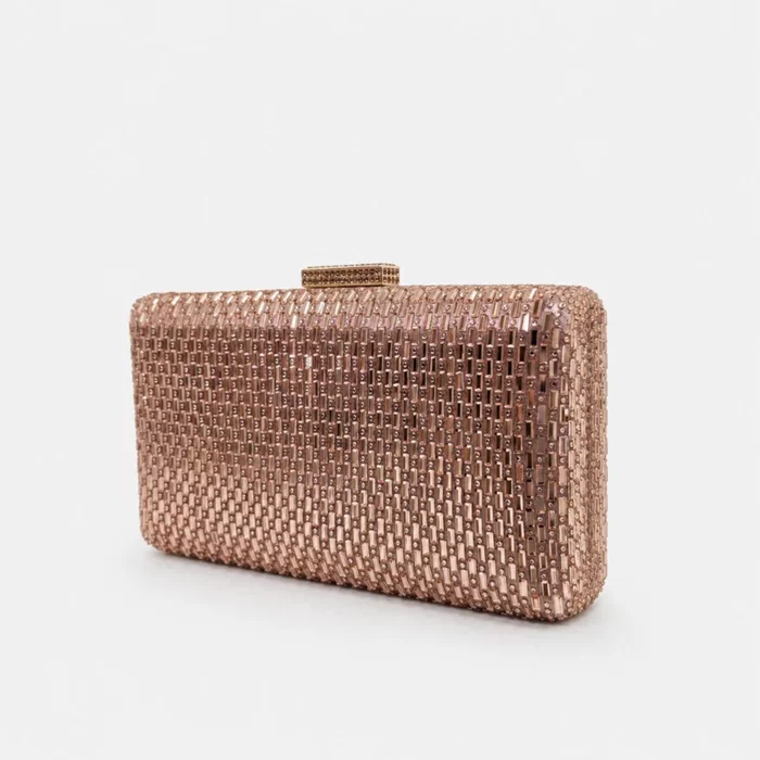 Geantă Elegantă Luisa Roz cu Cristale – Clutch de Ocazie pentru Evenimente Speciale picture - 4