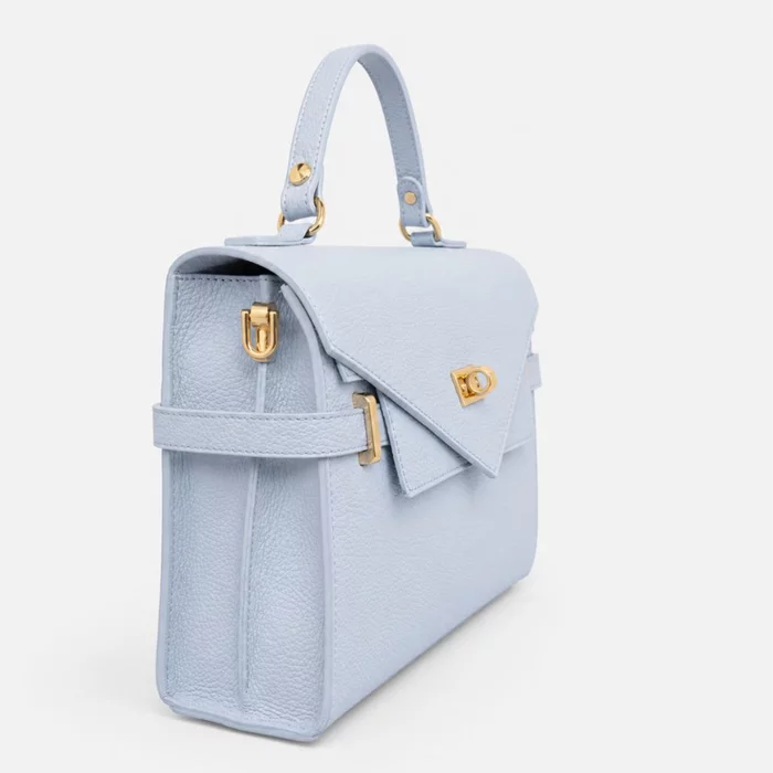 Geanta medie dama Piele Naturala Blue Solara picture - 3