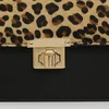 Geanta medie dama Piele Naturala Neagra cu imprimeu leopard Andia picture - 3