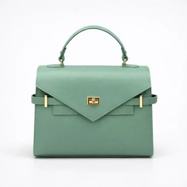 Geanta medie dama Piele Naturala Verde Solara