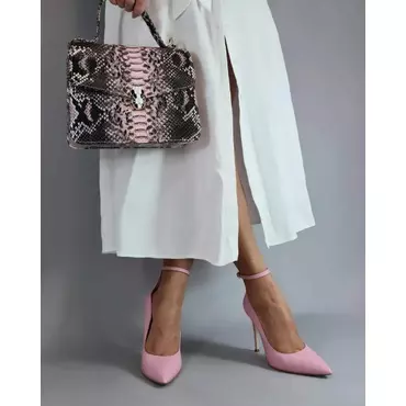 Geanta medie Piele Eco Albertina Lila