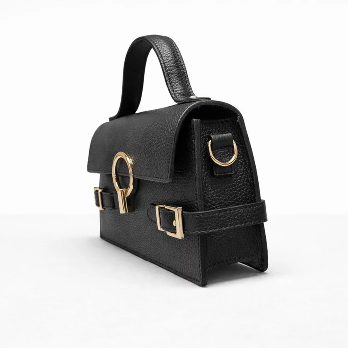 Geanta mini din Piele Naturala Neagra Nova picture - 3