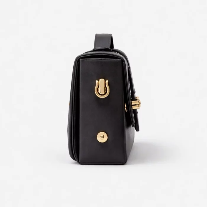 Geanta mini din Piele Naturala Neagra Virelle picture - 5