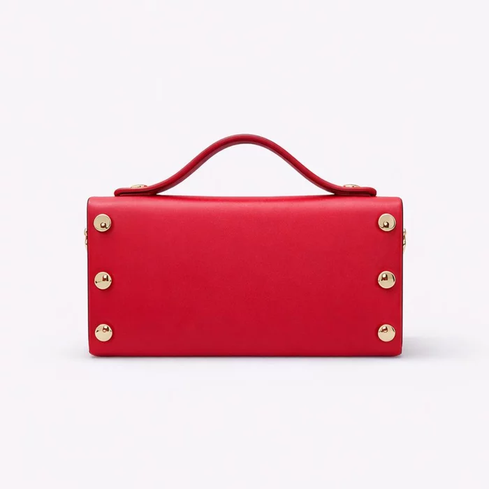 Geanta mini din Piele Naturala Rosie Virelle picture - 3