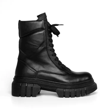 Ghete dama Negre din Piele Naturala Teo