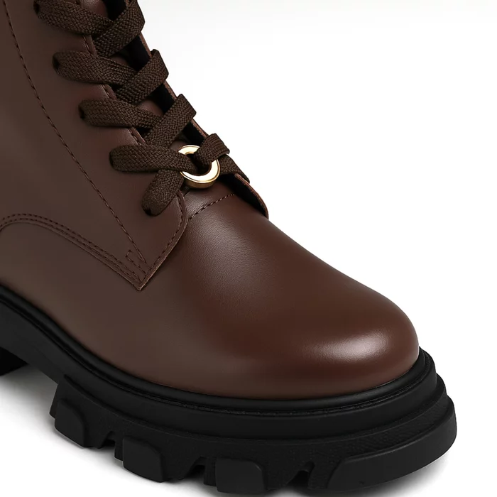 Ghete dama Piele Naturala Maro cu funda Bow picture - 3