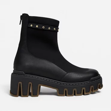 Ghete dama Piele Naturala Negre  Black Nova