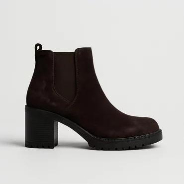 Ghete din Piele Naturala Maro velur BoldStep