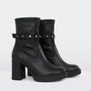 Ghete din Piele Naturala Negre cu platforma Garkony Urban Queen picture - 4