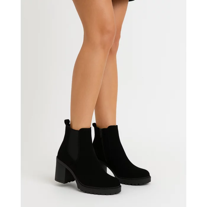 Ghete din Piele Naturala Negre velur BoldStep picture - 2